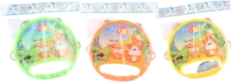 Plastični tamburin sa životinjama 17 cm
