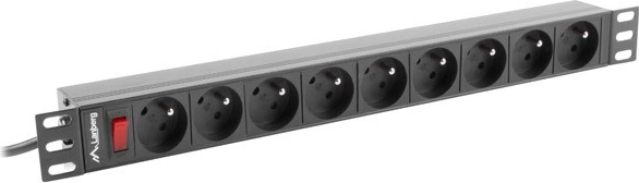ormarićna napajanja PDU 19" 1U 16A, 9 FR utičnica, 230 V, kabel 3 m, crna