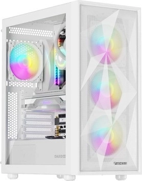 kućište za računalo Genesis Diaxid 605 ARGB, midi tower, USB‑C, bijelo
