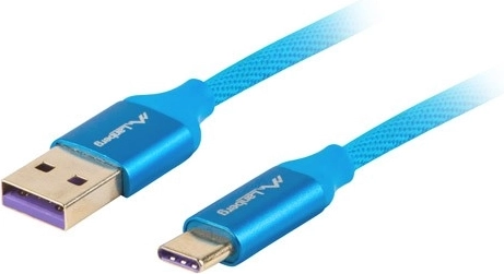 Premium USB-C na USB-A 2.0 kabel 1 m plavi 5 A od pune bakra