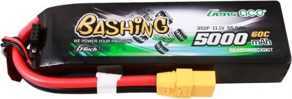 LiPo baterija GensAce 5000 mAh 11,1 V 60C 3S s konektorom XT90