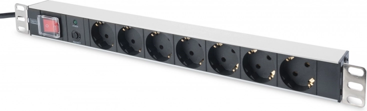 PDU traka za napajanje 19" Rack sa 7x schuko utičnicama, 2,0 m
