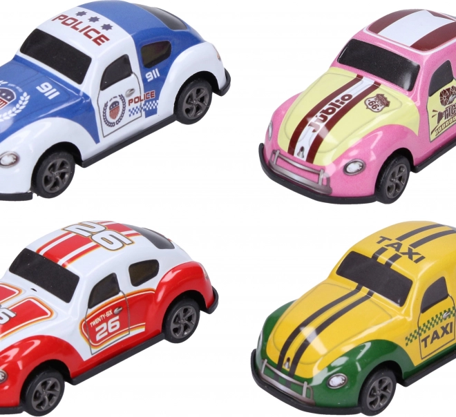 Set trkaćih autića 7 cm, 4 kom, metalni s povratnim mehanizmom
