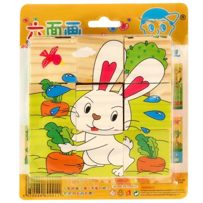 Drvene edukativne puzzle farma