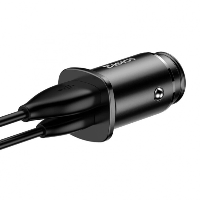 Brzi punjač za auto Baseus 30W crni