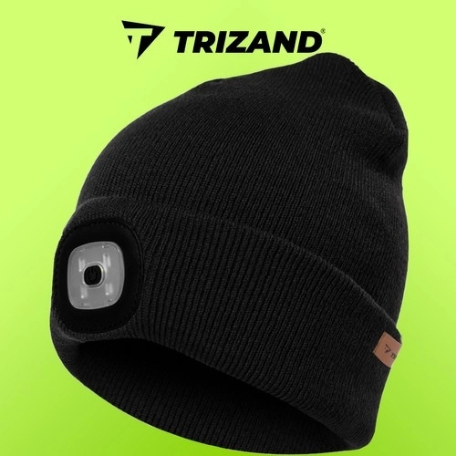 Zimska kapa s lampom - crna Trizand 22663