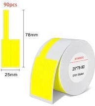 Termalne naljepnice NIIMBOT 25 × 78 mm, žute (90 kom)
