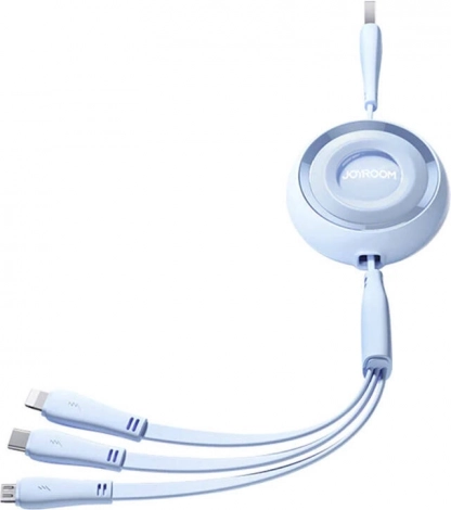 Joyroom šareni 3-u-1 USB kabel na USB‑C/Lightning/Micro USB 3,5 A, 1 m – Plava