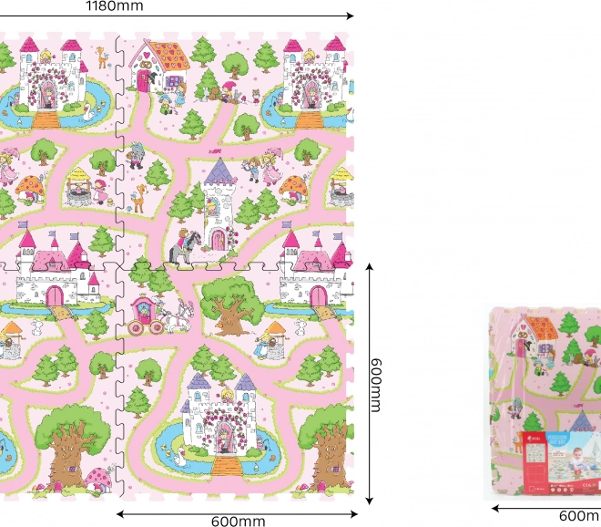 Meki pjenasti blokovi s princezom 60 × 60 cm, 4 kom