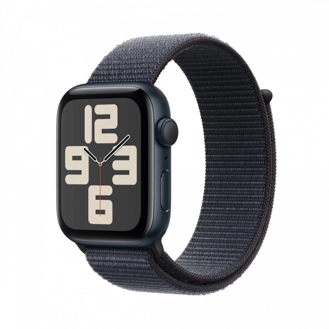 Apple Watch SE GPS sat, aluminijsko kućište 44 mm u boji noći s remenom boje tamnoplavog tinte