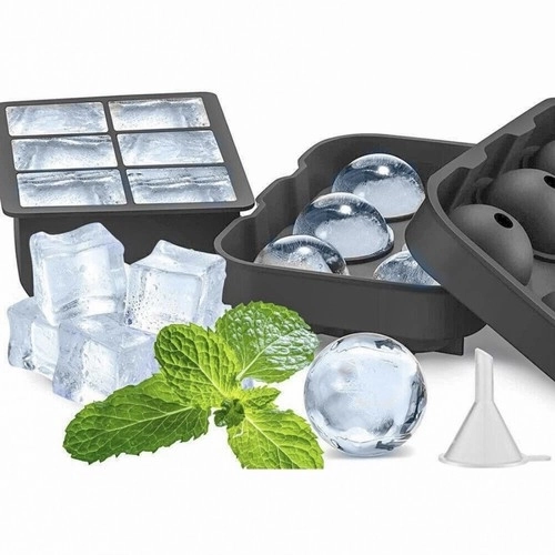 Silikonski kalup za led 2u1 - kocke + kugle Ruhhy 21270