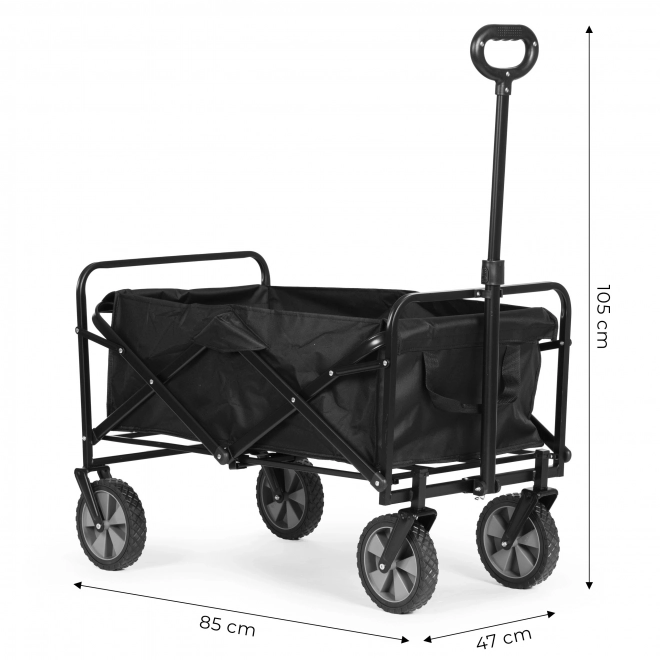 ModernHome sklopivi transportni kolica crna