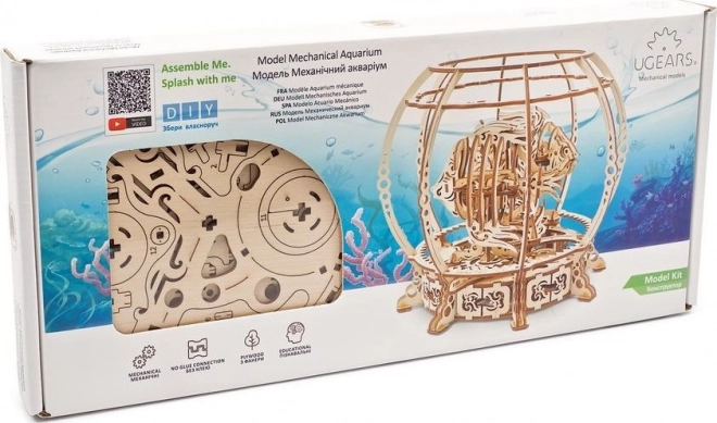 Ugears 3D drvene mehaničke puzzle Mehanički akvarij