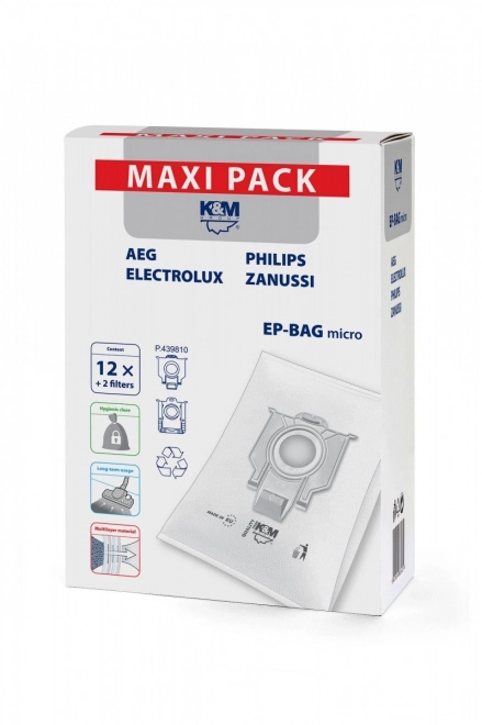 Mikro vrećice za usisavač 12+2 EP-BAG Maxi Pack