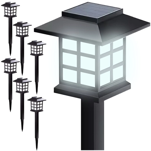 Solarne vrtne lampe LED – set 6x kućica