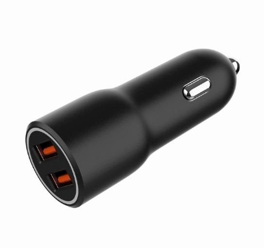 Punjač za auto 2xUSB-A QC3.0 36W crna