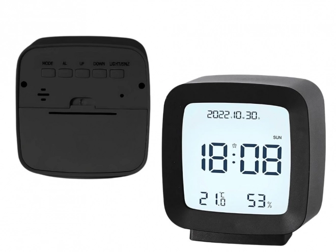 Digitalni budilica s LCD zaslonom i mjerenjem temperature i vlage
