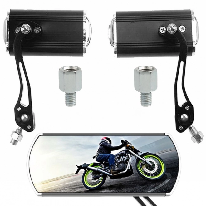 Aluminijsko zrcalo za motocikl s laganim držačem i adapterom