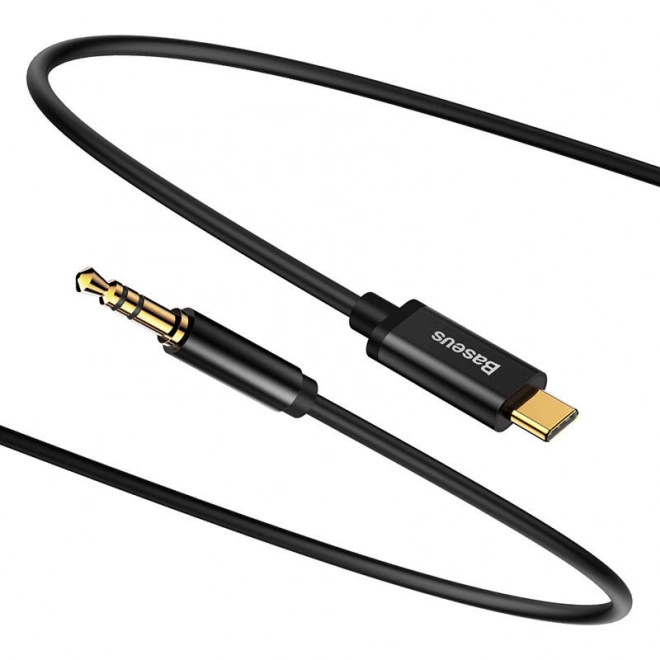 Baseus Yiven Audio kabel USB-C na mini jack 3,5 mm, 1,2 m - crni