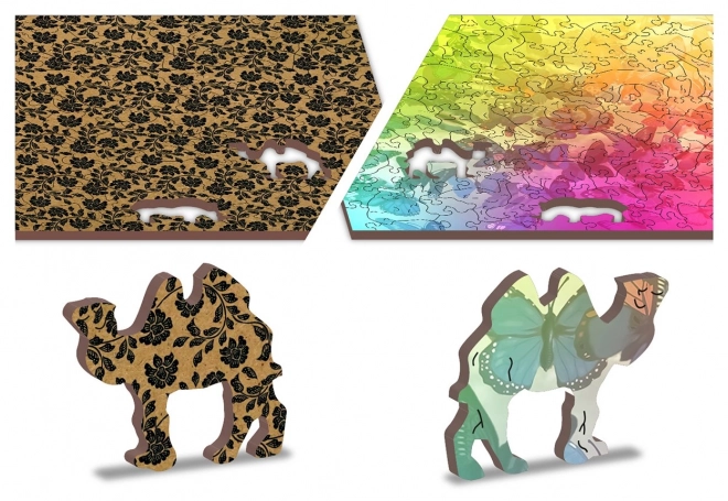 Drvene puzzle Leptirov san 2u1
