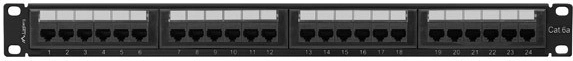 Patch panel s 24 portova Cat 6a crni