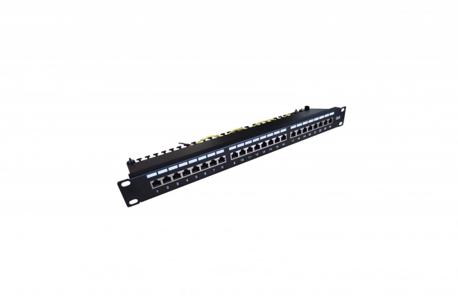 Patch panel 19'' 24x RJ45 kat.6, crni