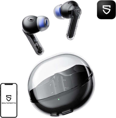 Bežične slušalice Soundpeats Clear crne