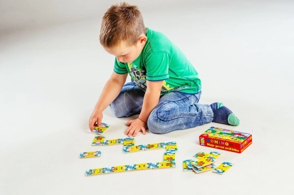 Domino Moje prve životinjice drvo društvena igra 28kom u kutiji 17x9x3,5cm