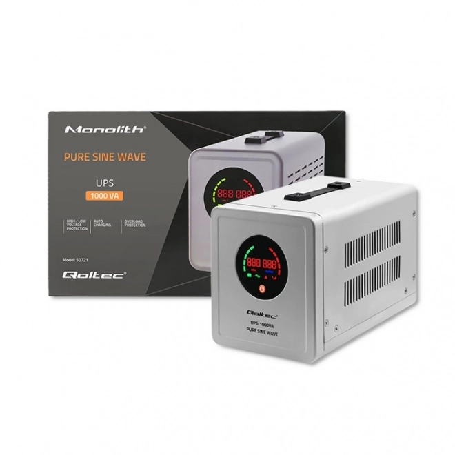 Rezervno napajanje Qoltec Pure Sine Wave UPS 1000VA