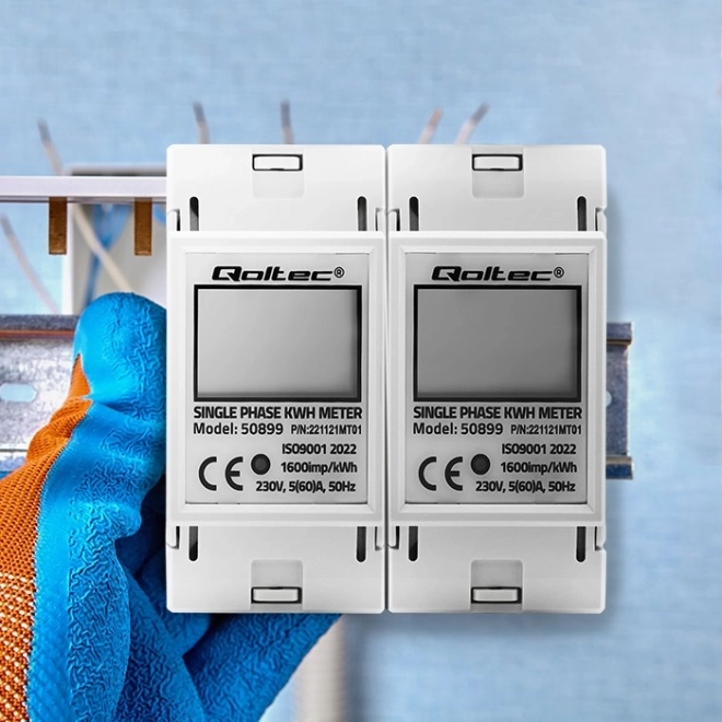 Jednofazni elektronički elektromjer | DIN šina | 230V | LCD | 2P