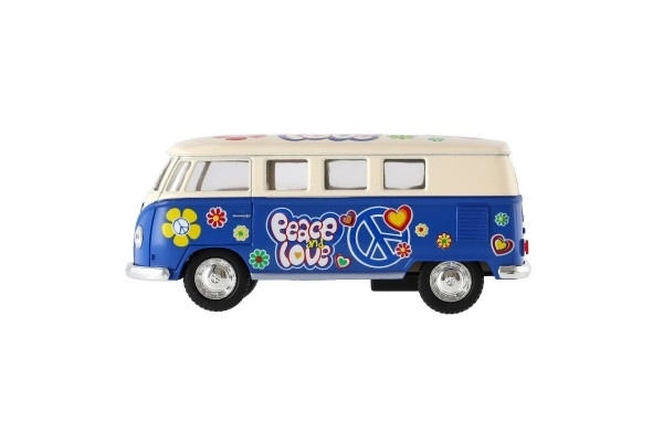 Autobus Kinsmart VW Klasični kov/plast 13 cm na povlačenje