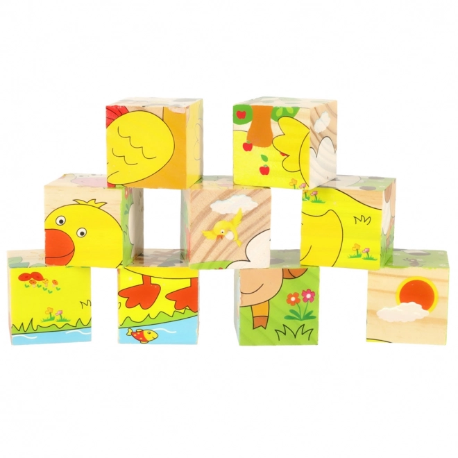 Drvene edukativne puzzle farma