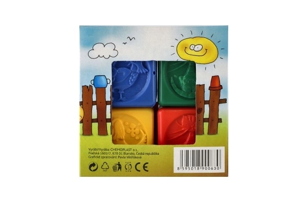 Šarene plastične kocke za djecu sa životinjama, set od 8 kom