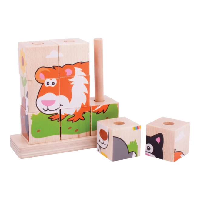 Bigjigs baby slagalice kocke životinje