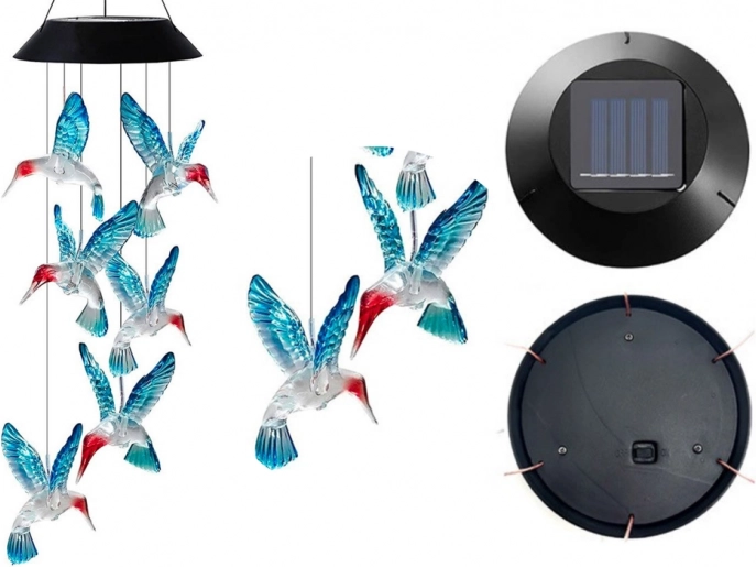 Solarno svjetlo Kolibrići LED boje