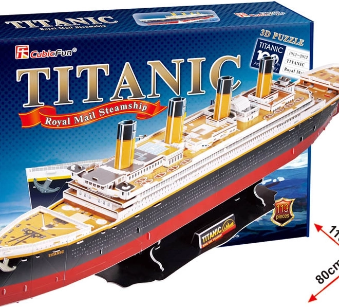 CubicFun 3D puzzle Titanic – veliki model, 113 dijelova