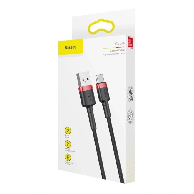 USB-C kabel Baseus Cafule 3A 1m crveno-crni