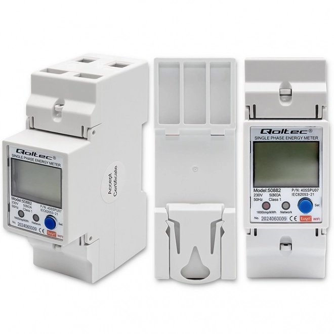 Jednofazni elektronički elektromjer | DIN šina | 230V | LCD | Wi-Fi