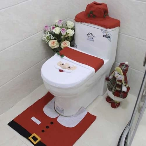 Božićni pokrov za WC s tepihom Ruhhy 22360