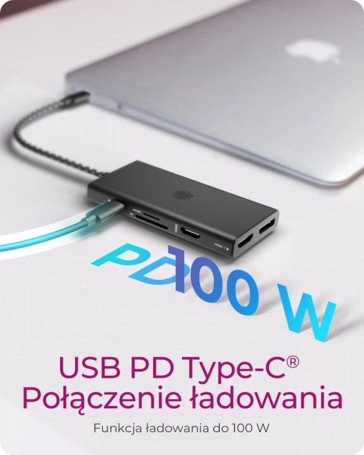 Stolna priključna stanica 9u1 HDMI, DP, CR, Tip-C