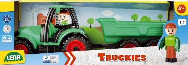 Auto Truckies traktor s prikolicom plast 32cm s figuricom u kutiji 24m+