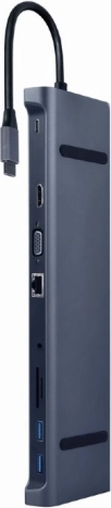 USB-C razdjelnik s podrškom za napajanje, Gigabit Ethernet, VGA, HDMI i 3x USB 3.1 s čitačem SD kartica
