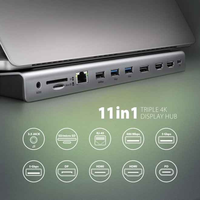 Višeportni USB-C hub 11v1 5Gbps