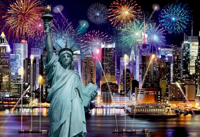 Drvene puzzle Noćni New York 2u1