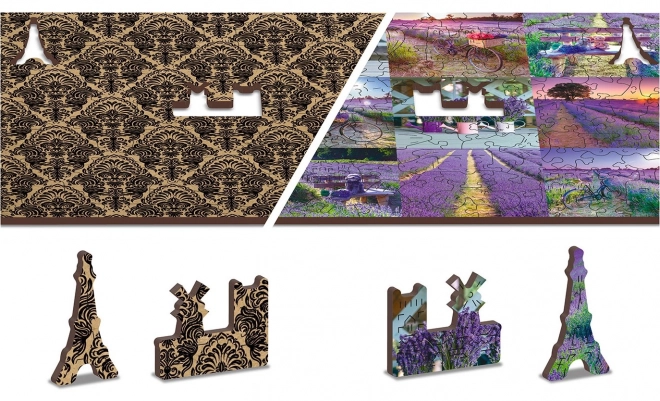 Drvene puzzle Lavandna Francuska 2u1