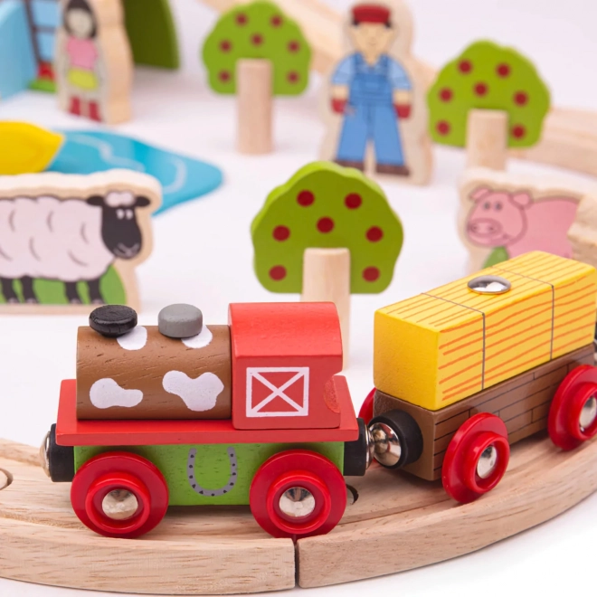 Bigjigs Rail Drvena vlakodraga farma