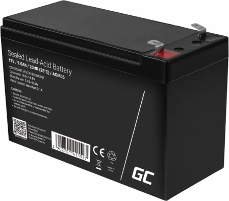 Bezodržavna AGM baterija 12 V 9 Ah za UPS i alarme GREEN CELL