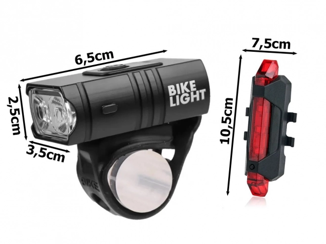 Set LED svjetala za bicikl s USB punjenjem