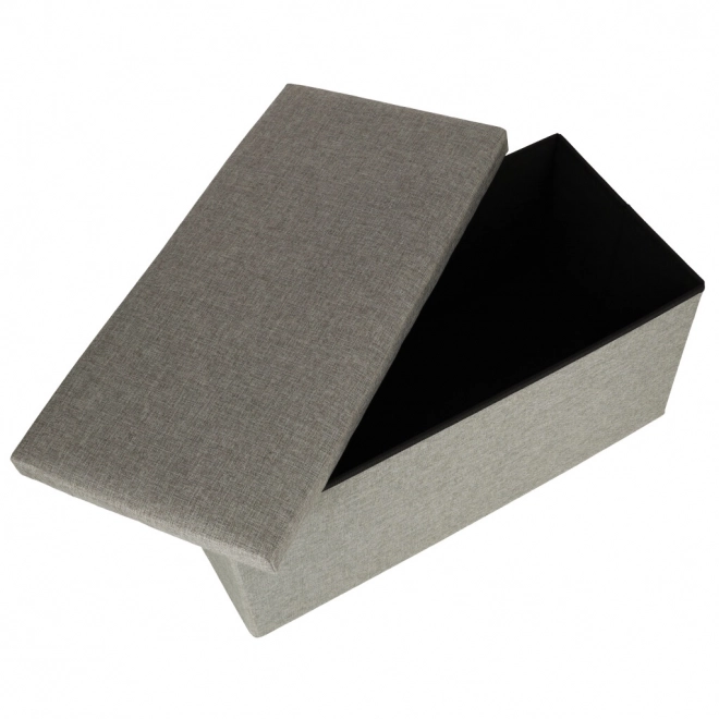 Sivi sklopivi spremišni puf 76x38x38 cm
