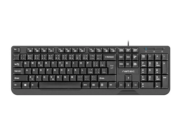 Tipkovnica Natec Trout Slim USB CZ/SK 1.8m crna